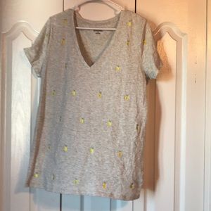 Merona Woman’s short sleeve Tee 2XL gray V neck